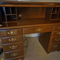 Riverside Furniture Company Cherry Roll Top Desk