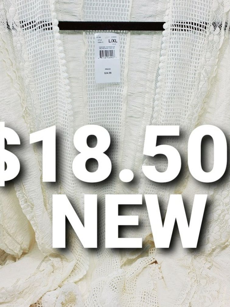 Motherhood Maternity Ivory Knit Shawl Sweater