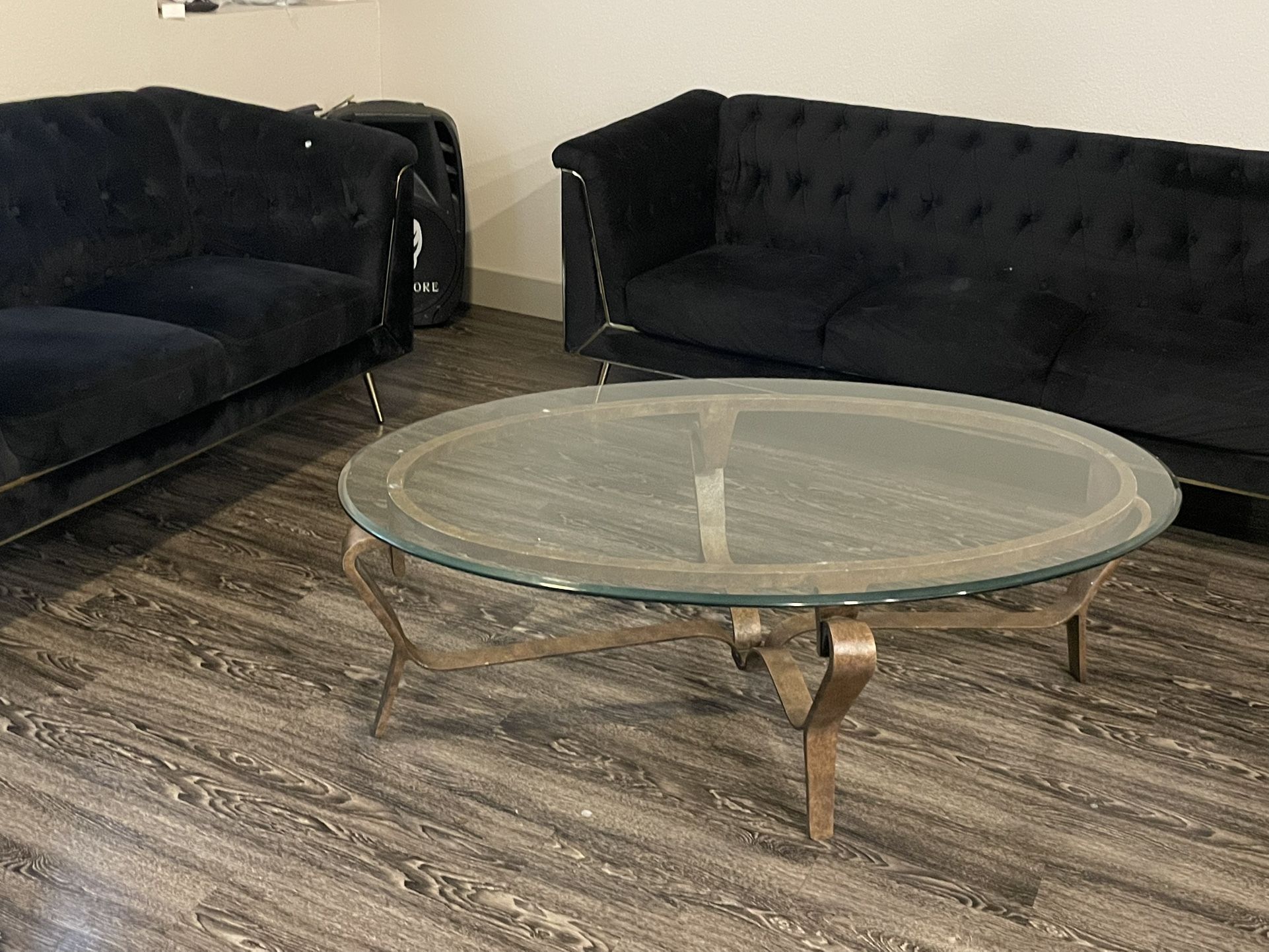 Sofas And Glass Center Table