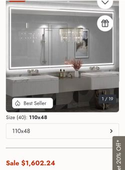 LED Backlit Bathroom Mirror 100X60X4CM