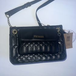 New Black Steve Madden Purse Crossbody Bag Viral TikTok Quilted Belian