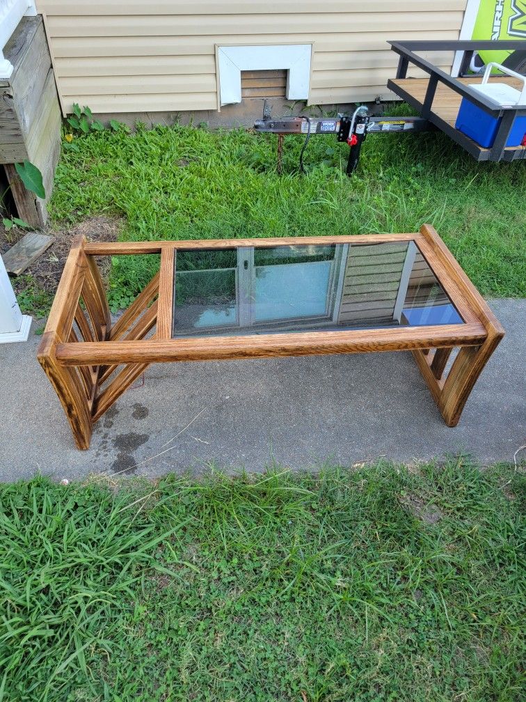 Glass Top Coffee Table With Storage Rack