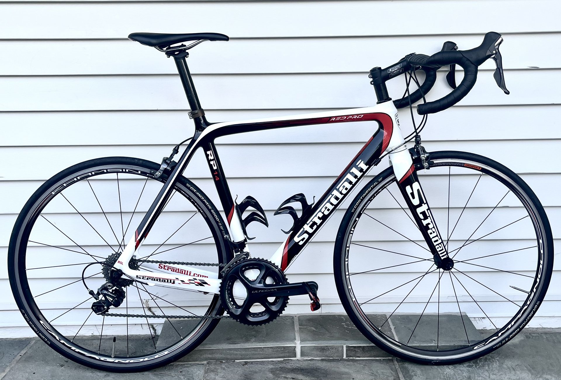 Large Stradalli Red Pro Road Bike, Campagnolo Wheels, Ultegra Group