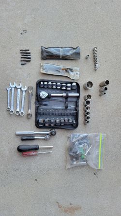 Mixed Socket and Wrench Tool Lot