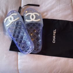 Chanel Slides Clear Womens