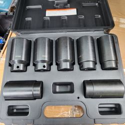 1/2 in. Drive Front Wheel Drive Axle Lock-Nut Socket Set, 7-Piece