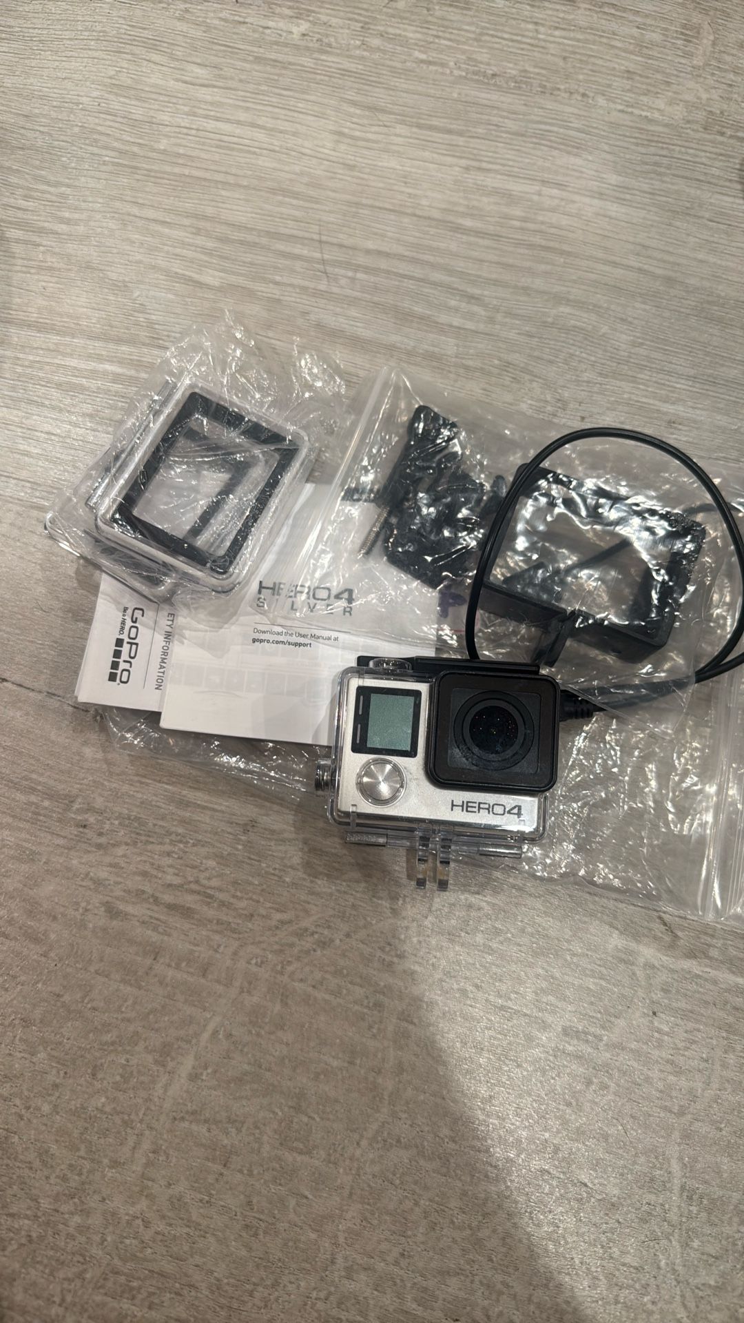 GoPro Hero 4 With Battery Waterproof Case And Charging Cable