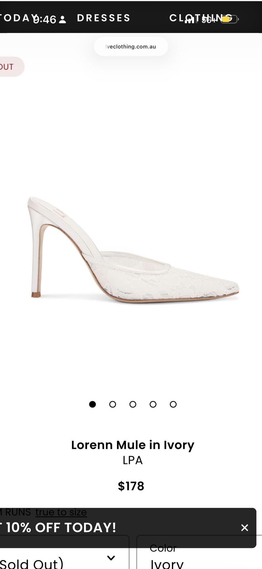 Lorenn Mule In Ivory