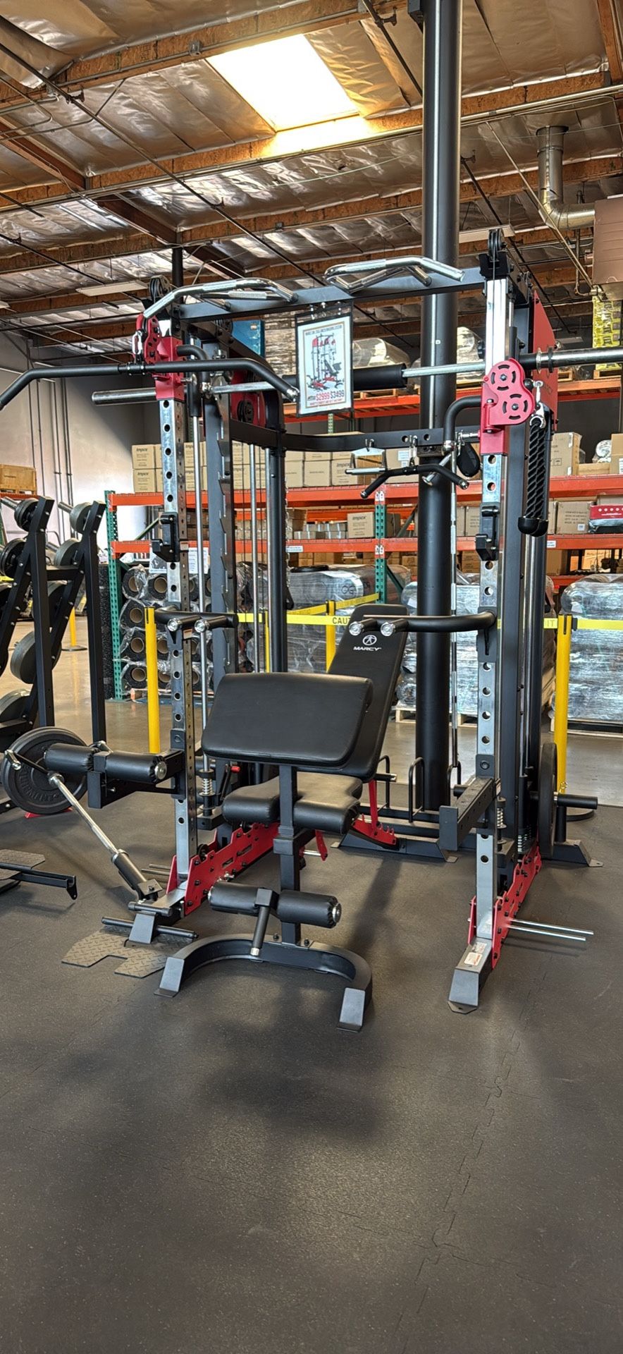 BLACK FRIDAY  SALE - Marcy SM-7553 -Home Gym Smith Machine Squat Rack Power Cage with Olympic Bench  