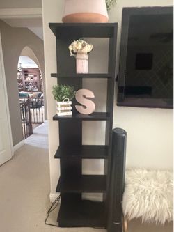 Matching Espresso Display Bookcases / Bookshelves – Set of 2