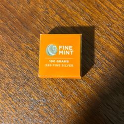 100g Silver Bar 9-mint 