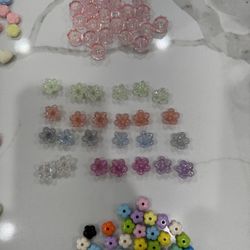 .25 cents each Mini Acrylic Beads Charms Pen Extended Rods Keyrings