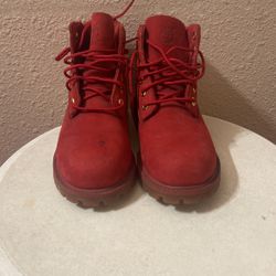 Timberland Red Kid Boots Size 2