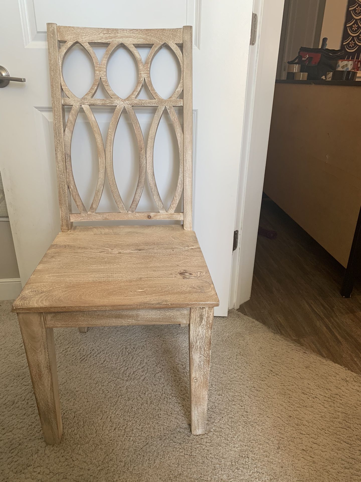 Wooden desk chair