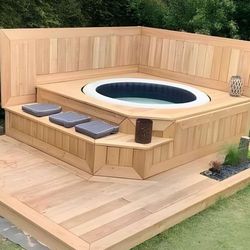 Beautiful privacy wall Frame Planter Box Garden Bed Outdoor Design cedar redwood AC pool equipment cover