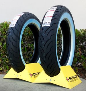 Photo Dunlop American Elite White Wall Motorcycle Tire - In stock at 8 Ball Motorcycle Tires - Installed while you wait!