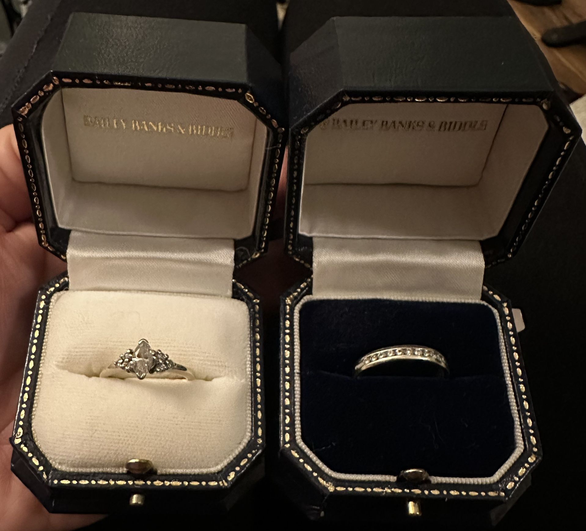 14k White Gold Wedding and Engagement Rings