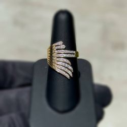 Jewelry Antique 18k solid yellow gold natural diamonds 1.20CTW wing 🪽 ring sz 8.25