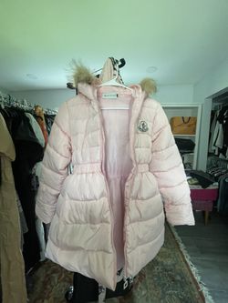 Pink moncler puffer jacket