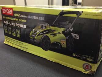 Ryobi 20 40V Brushless Battery Powered Walk Behind Push Mower