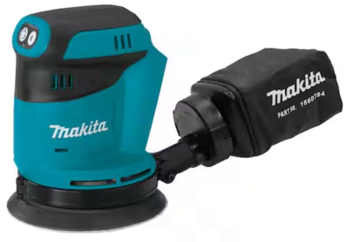 Makita DBO180Z 18V Lith Ion Cordless Recharge Disc Orbital Sander + 4 sheet sets