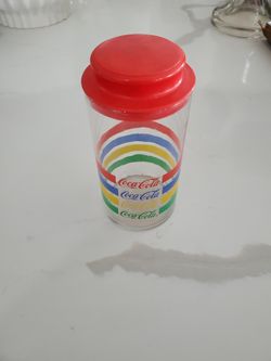 1980s Coca Cola Canister With Red Lid