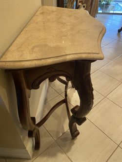 Mesa De Madera Y Marmol