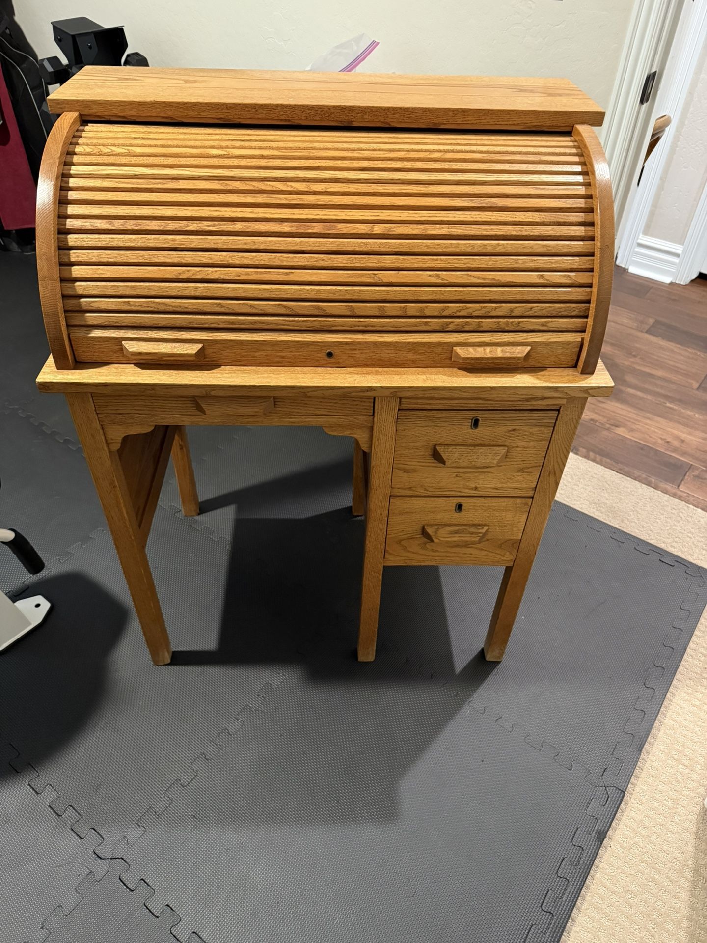 Antique Kids Roll Top Desk