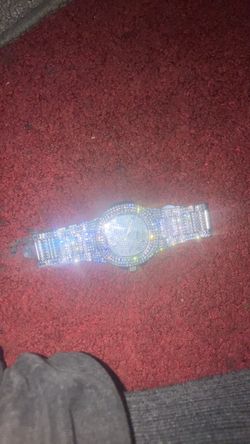 Moissanite iced out diamond watch