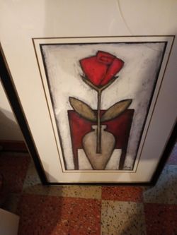 Rose ina Vase, Early 1960s Portuguese.