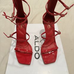 Red Strap ALDO Size 8.5 High Heels