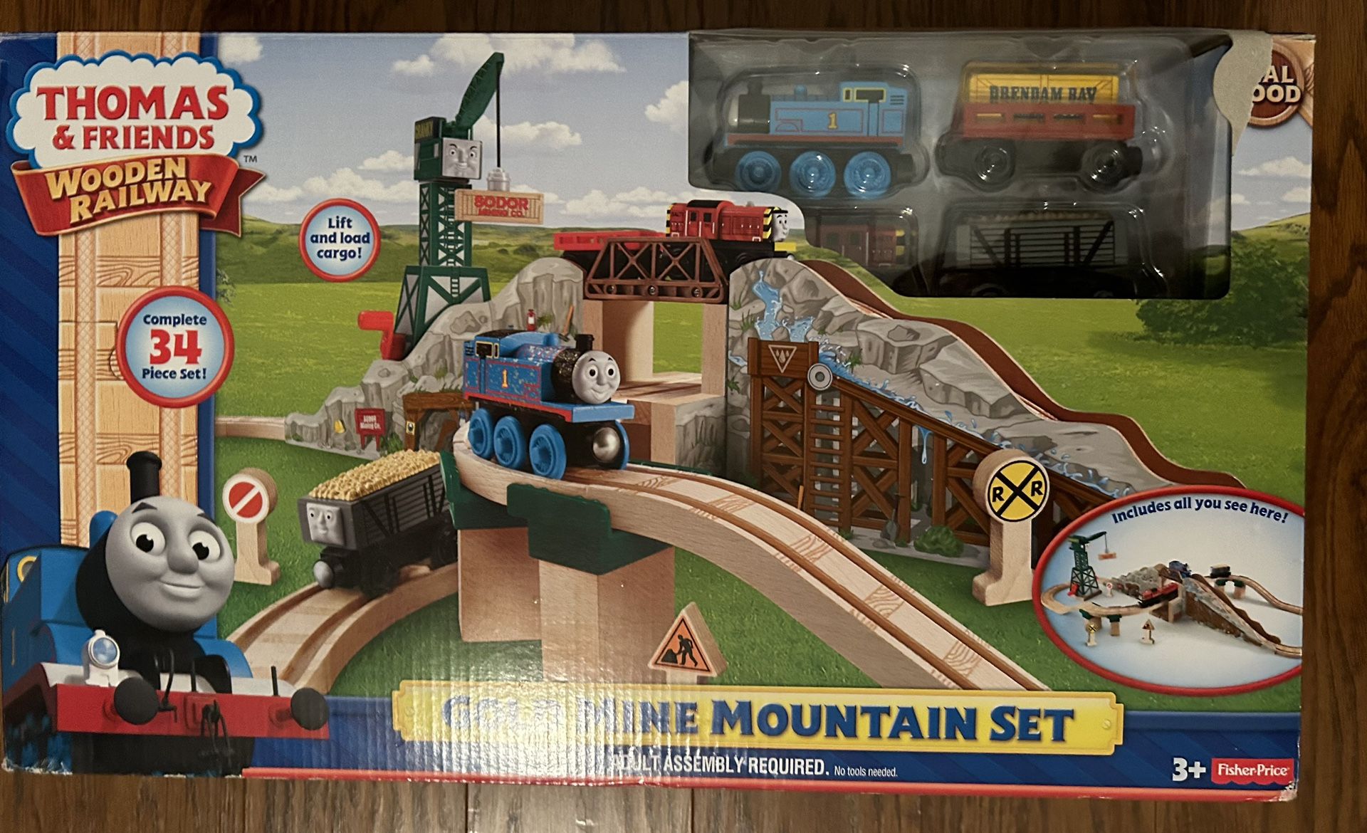 Used Thomas and Friends Wooden Railway Gold Mine Mountain Set