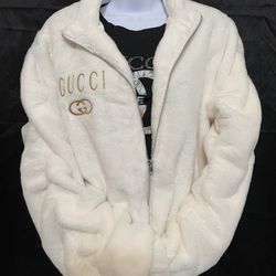 White Velour Gucci Jacket 