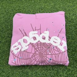 New Sp5der Web OG Pinķ Hoodie Size S, M, L