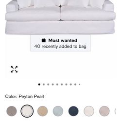 Slipcovered Down Couch