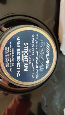 Alpine 6257GD 5 1/4 speaker New