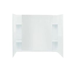 STERLING Accord 32 in. x 60 in. x 55-1/4 in. 3-Piece Direct-to-Stud Shower Wall Set in White