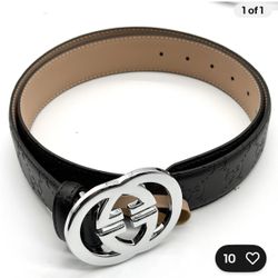 Perfect Fit Size Men’s Black Gucci Belt Gold Buckle Edition Size 34-36