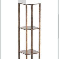 Floor Lamp with Shelves, 3 color setting