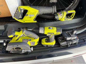 Ryobi ONE+ 18V Cordless 4-Tool Combo Kit with 2/Batteries and Charger