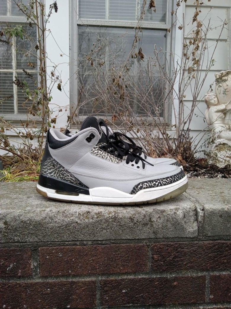 Jordan 3 Wolf Gray Size 12