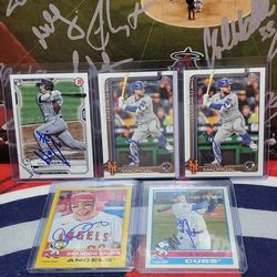 Various Angels Autographs Baseball Cards Mint Condition