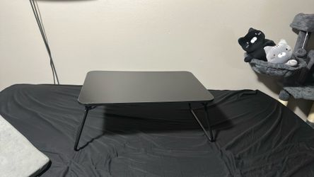 Tray Lap Table With Foldable Legs Black
