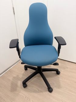 Blue High-Back Ergonomic Office Chair