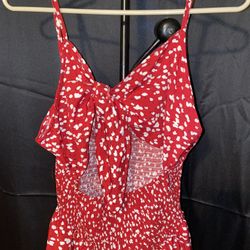 Shein Red white pota-dots L