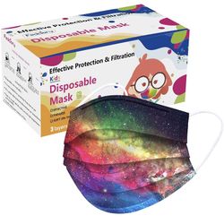 50PCS Kids Disposable Face Masks, 3 Ply