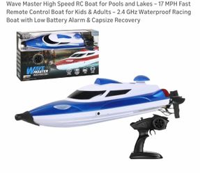 Amax Wave Master High Speed RC Boat Blue 2.4GHz Waterproof Racing Remote Control $50 OBO