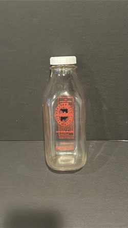 Ronnybrook Farm Dairy Glass Milk Bottle & Lid