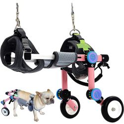 Adjustable Dog Wheelchair (Xs Pink)