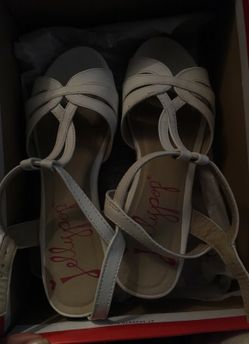 White an brown wedges